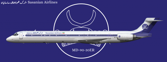 Sasanian Airlines McDonnell-Douglas MD-90-30ER