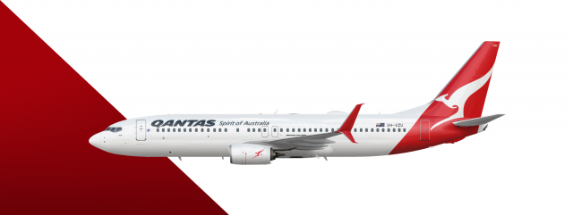 Qantas 737 split scimitars