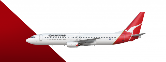 qantas 737 with no winglets