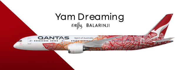 Qantas 787-9 Yam Dreaming