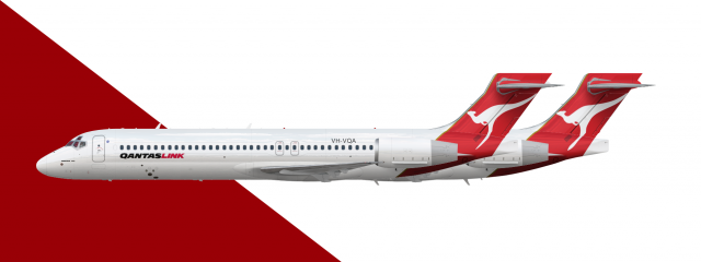 Qantaslink 717s with different tail logos