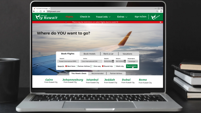 Fly Kuwait Website