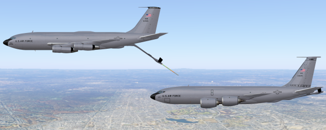 USAF 367-80B refueling USAF 367-80B refueling