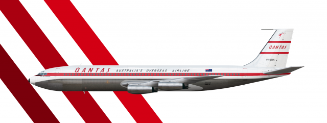 Qantas 707-338 (stretched)