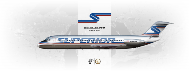 Superior Douglas DC-9-30 | 1976 'Pepsi Can' livery