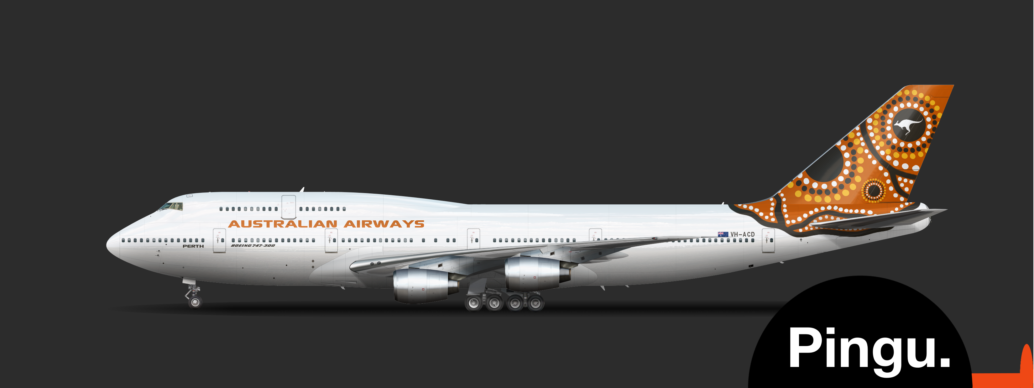 【小難あり】オーストラリア航空 B767-300 2機 アンセットオーストラリア航空 2機セット B767-300 + B737-300