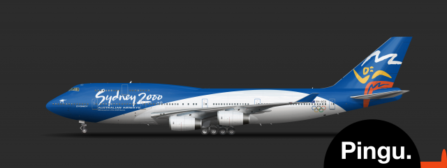 Australian Airways Boeing 747-400 Sydney 2000 Olympics Livery Australian Airways Boeing 747-400 Sydney 2000 Olympics Livery