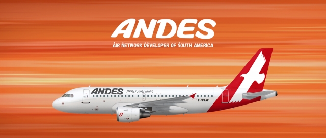 ANDES -PERU AIRLINES-  livery (Airbus A319)