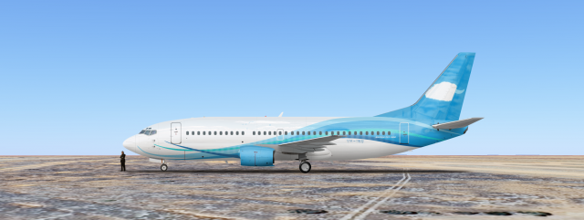 Our Airline 737 VH-INU at Alice Springs