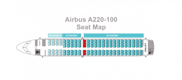 Seat map A220 100