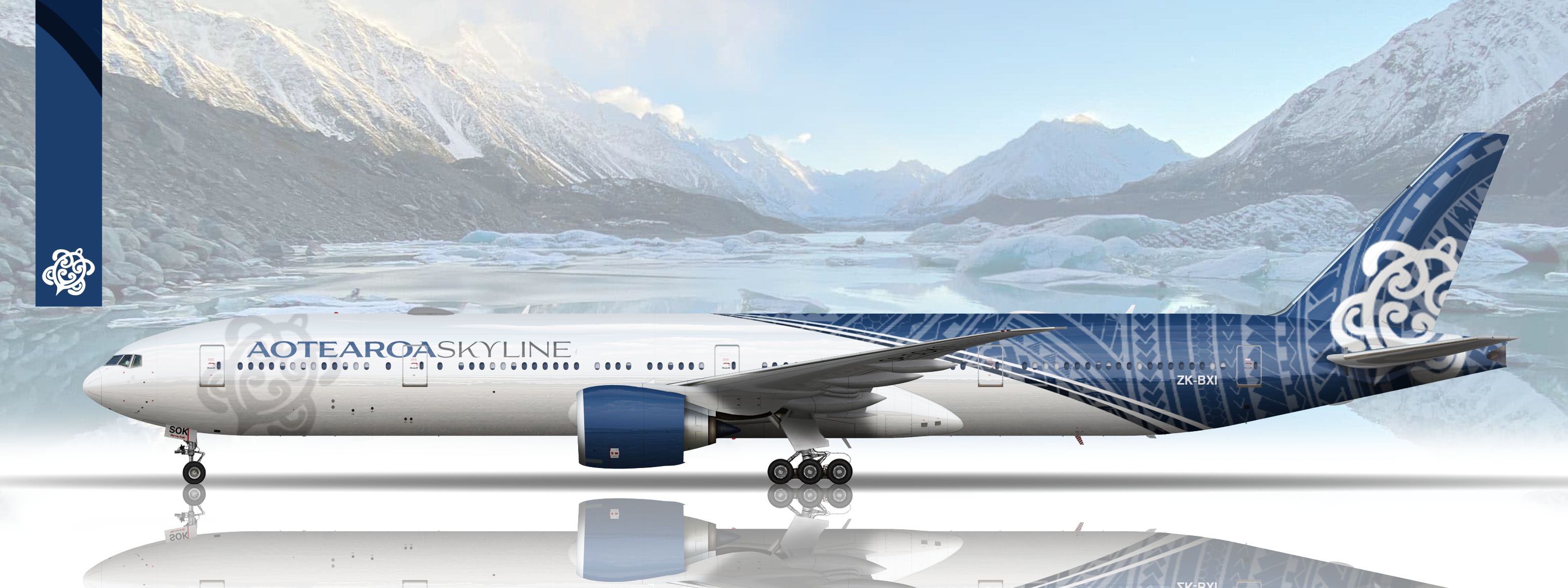 Boeing 777-300ER - Tāmaki Makaurau (ZK-BXI) - Aotearoa