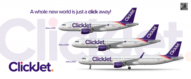 ClickJet A320 Family Poster