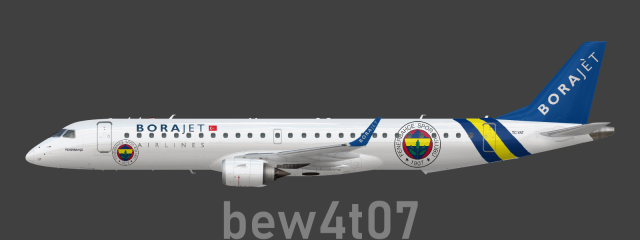 BoraJet Airlines Embraer E195 | TC-YAT Fenerbahçe