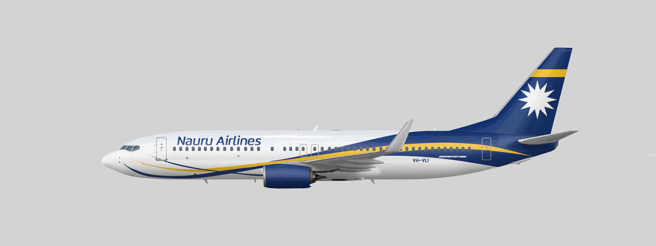 Nauru Airlines Fictional 737800 IRL Airlines but Fictional Types