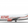 kiwi travel international airlines 737-300 (757 livery)