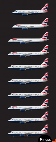 British Airways A320 Family Poster