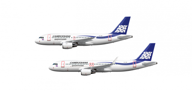 Cambodiana A319 + A320 Cambodiana A319 + A320
