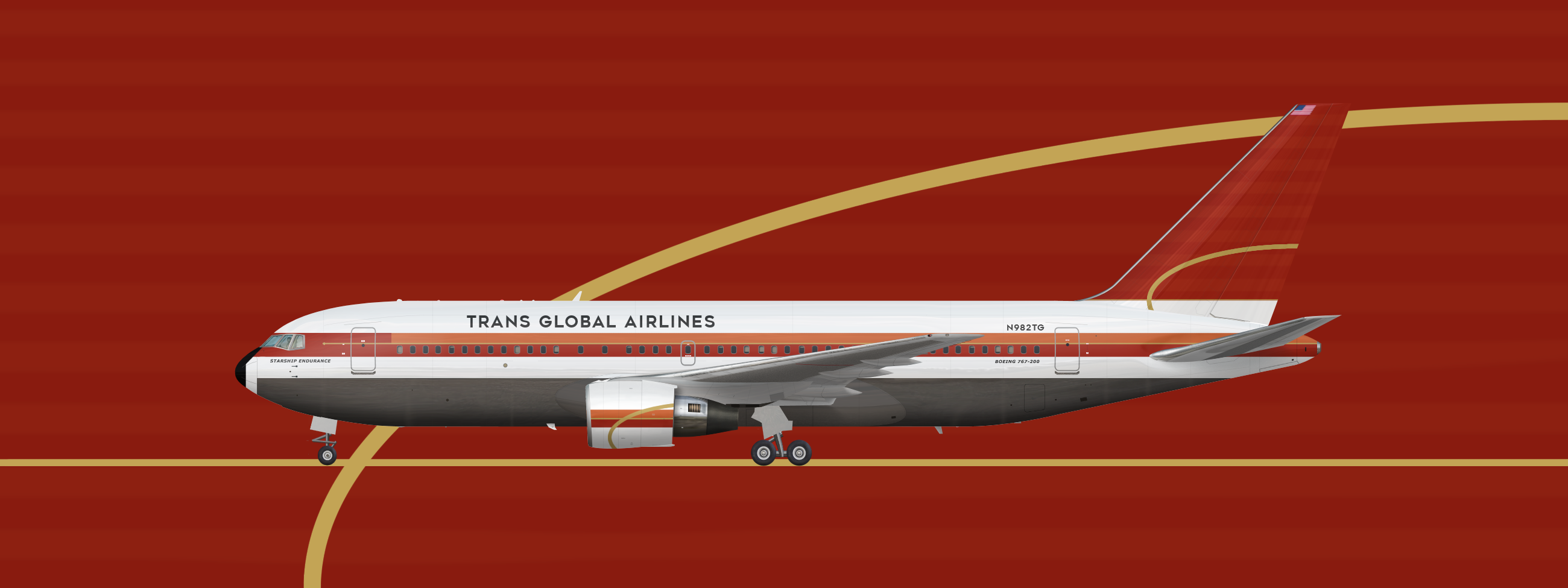 Boeing 767 200 TGA Trans Global Airlines Airport Gallery 
