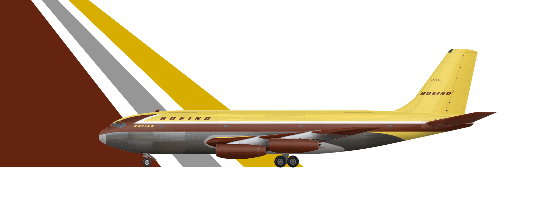 Boeing 367-80 (rollout) - Boeing 707s demonstrators