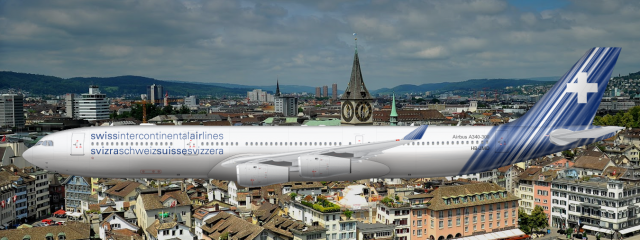 AE02b Airbus A340-300 Swiss Intercontinental (AltBlu Livery)