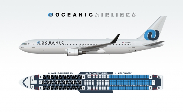 Oceanic 767-300 Seat Map