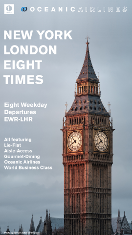New York to London Eight Times by Oceanic Airlines