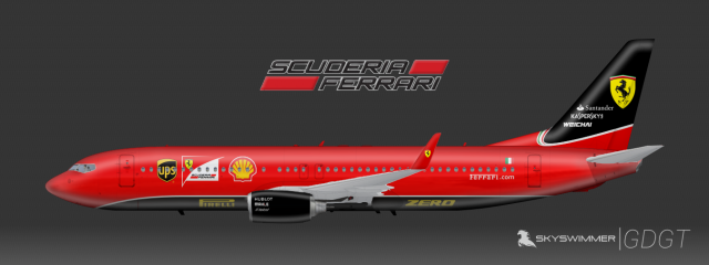 Scuderia Ferrari Boeing 737-800 Formula One 2015