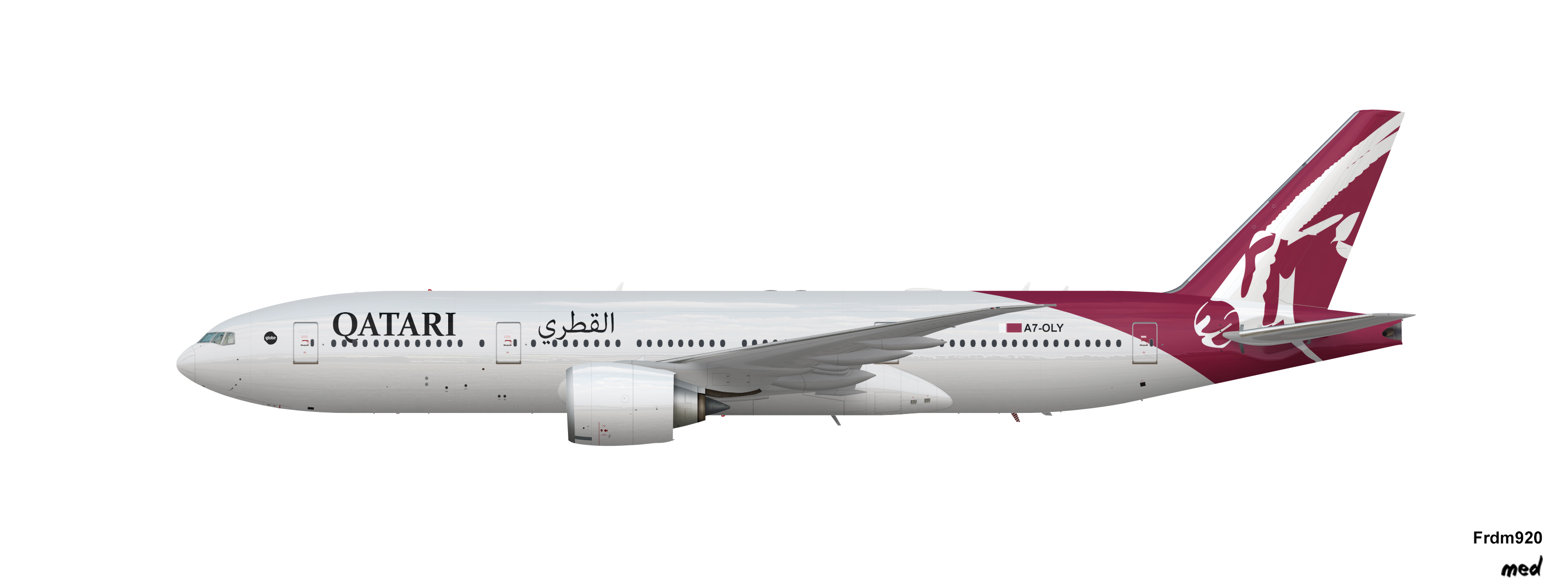 Boeing 777-200 Qatari V1
