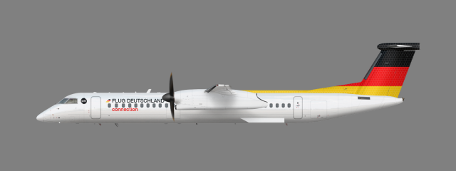 Flug Deutschland Bombardier Q400