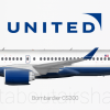 United Airlines Bombardier CS300 (concept livery)