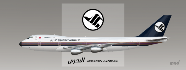 Bahrain Airways Livery B747-200