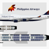 Philippine Airways Seat Map B747-400