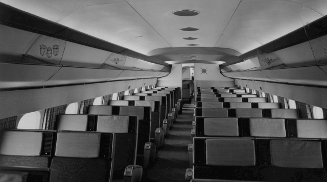 Douglas DC-8 interior 1957