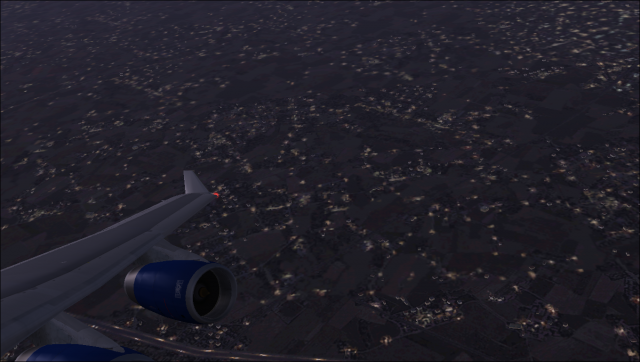 Climbout over Berlin at Dawn
