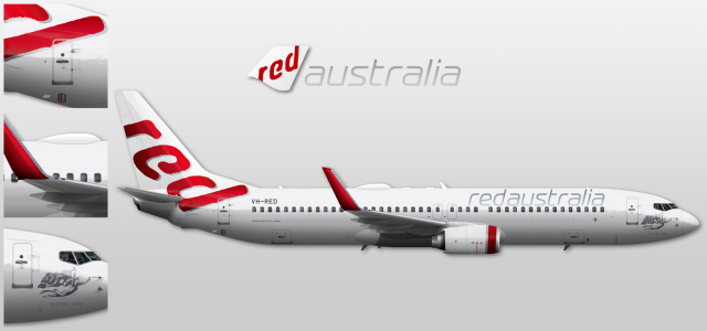 022 - Red Australia, Boeing 737-800