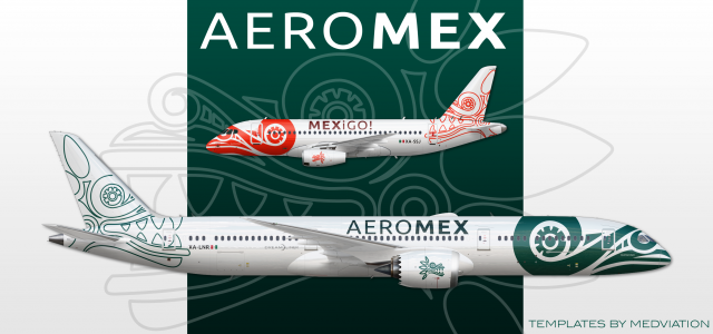 041 - AeroMex/MexiGo!, Boeing 787-9 + SSJ100