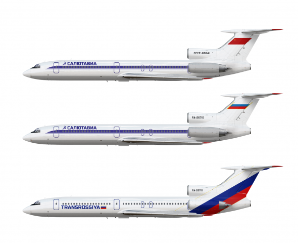 Tupolev Tu-154M САЛЮТAВИА & ТРАНСРОССИЯ