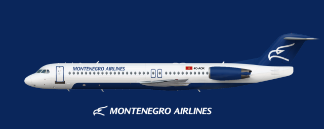Montenegro Airlines Fokker 100