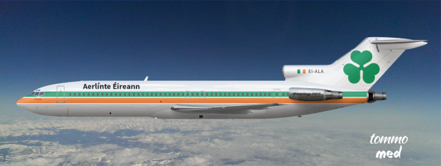 Aerlínte Éireann 1975-96 livery Boeing 727 200