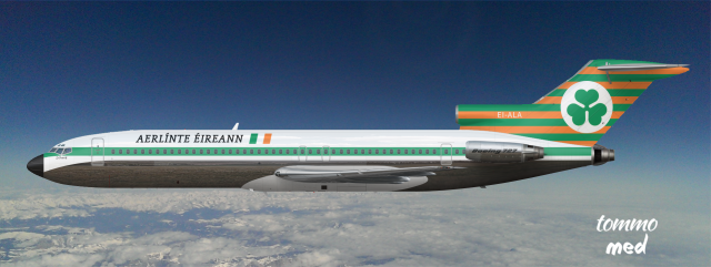 Aerlínte Éireann 1960s - 1974 livery Boeing 727 200