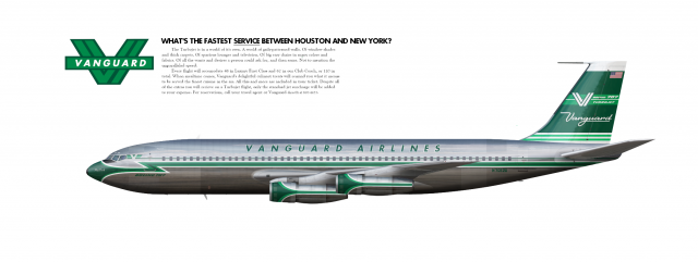 3. Vanguard Airlines Boeing 707-120B "1958-1965"