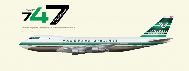 3. Vanguard Airlines Boeing 747-100 "Pre-Delivery"
