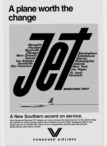 3. Vanguard Airlines 707 Fanjet ad - 1962