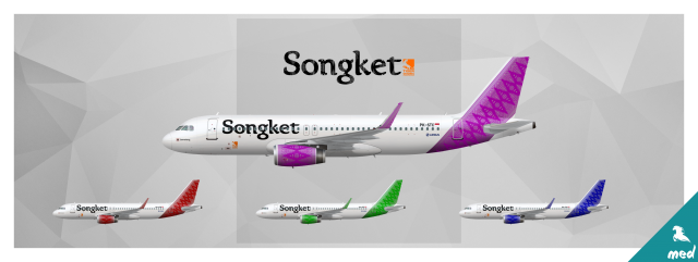 Songket Airbus A320 (Sharklets) Multiple Colourways