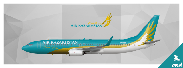 Air Kazakhstan Boeing 737-800 25th Anniversary Special: Golden Wings