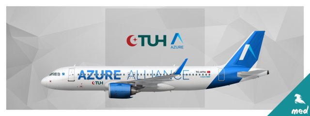 TUH Airbus A320neo azure Alliance Livery Concept