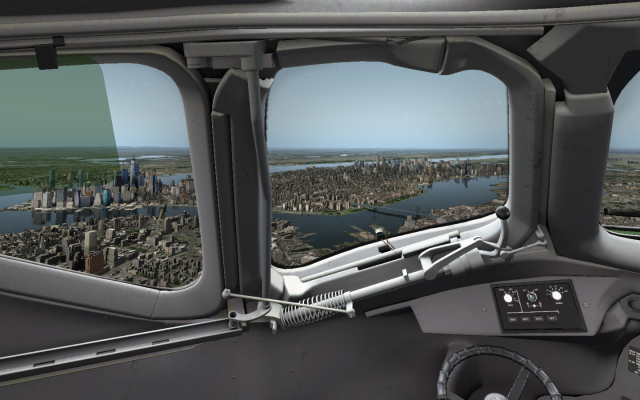 Manhattan from the cockpit
