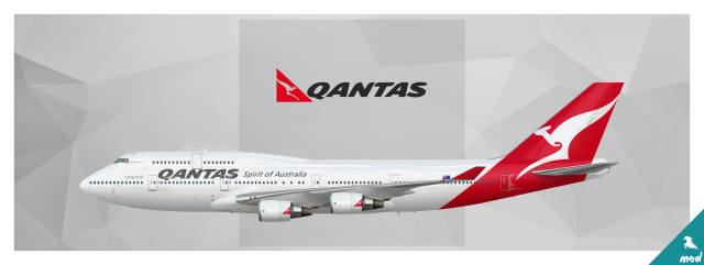 Qantas Boeing 747-48E VH-OEB