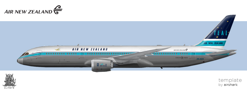 Air New Zealand B787 9 (1960s Livery) - AJ's Liveries. - Gallery