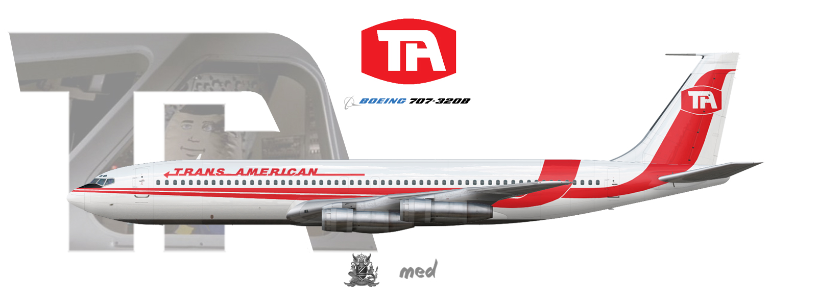 Trans American 707 320B AJ's Liveries. Gallery Airline Empires